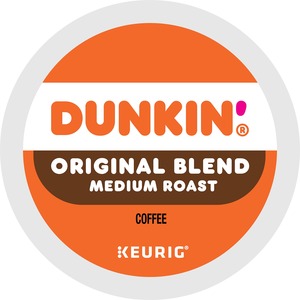 Dunkin' Donuts® K-Cup Original Blend Coffee - Compatible with Keurig Brewer - Medium - 22 / Box