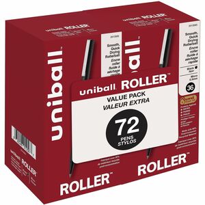 uniball%26%238482%3B+Roller+Rollerball+Pen+-+0.5+mm+Micro+Pen+Point+-+Black+Ink+-+Liquid+-+Black+Barrel+-+72+%2F+Pack