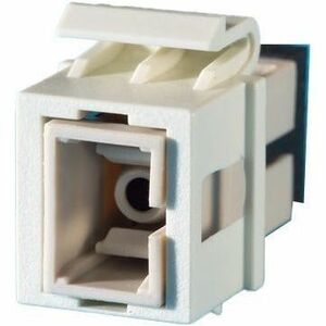 Ortronics TechChoice SC Simplex Fiber Keystone Module, Beige Adapter, Fog White Housing