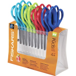 Fiskars+5%26quot%3B+Pointed-tip+Kids+Scissors+-+5%26quot%3B+Overall+LengthSafety+Edge+Blade+-+Pointed+Tip+-+Red%2C+Blue%2C+Turquoise%2C+Green+-+12+%2F+Pack