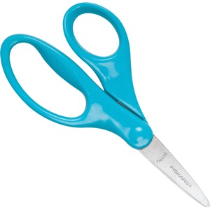 Fiskars+5%26quot%3B+Pointed-tip+Kids+Scissors+-+5%26quot%3B+Overall+LengthSafety+Edge+Blade+-+Pointed+Tip+-+Turquoise+-+1+Each