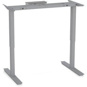 Safco ML-Series Table Base - Silver Metallic, Powder Coated Base - 2 Legs - Assembly Required