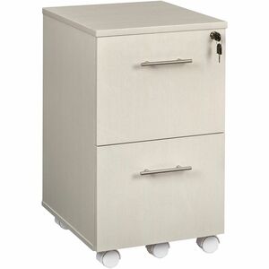 Safco+Medina+Laminate+Mobile+File%2FFile+Pedestal+-+26.8%26quot%3B+Height+x+15.5%26quot%3B+Width+x+18%26quot%3B+Depth+-+Total+Drawer%28s%29%3A+2+-+Single+Pedestal+-+Beveled+Edge+-+Material%3A+Medium+Density+Fiberboard+%28MDF%29%2C+Laminate+-+Finish%3A+Textured+Sea+Salt+-+1+Each