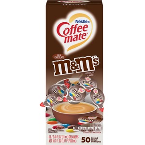 Nestle Coffee mate M&M's Liquid Creamer Singles - Classic Milk Chocolate Flavor - 0.38 fl oz (11 mL) - 50/Carton
