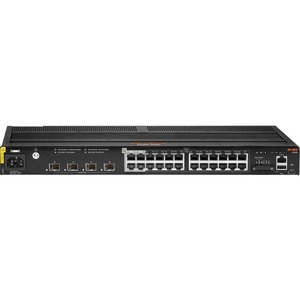 Aruba CX 4100i Ethernet Switch - 24 Ports - Manageable - Gigabit Ethernet, 10 Gigabit Ethernet - 10/100/1000Base-T, 10GBase-X - 3 Layer Supported - Modular - 62 W Power Consumption - 240 W PoE Budget - Twisted Pair, Optical Fiber - PoE Ports - 1U High - Rack-mountable, DIN Rail Mountable - 5 Year Limited Warranty