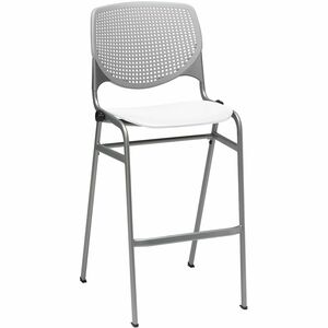 KFI+Barstool+Chair+-+Light+Gray%2C+White+-+1+Each
