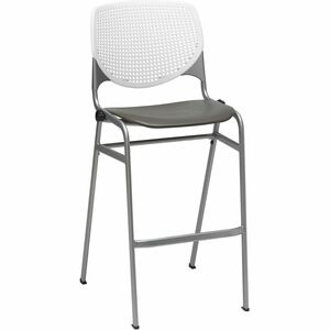 KFI+Barstool+Chair+-+White%2C+Brownstone+-+1+Each