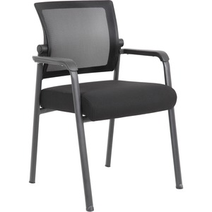 Boss+Mesh+4-Legged+Guest+Chair+-+Black+Seat+-+Black+Mesh+Back+-+Tubular+Steel+Frame+-+Four-legged+Base+-+1+%2F+Carton