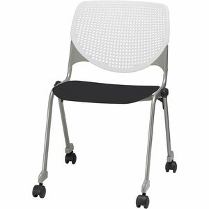 KFI+Stacking+Chair+-+Black%2C+White+-+1+Each