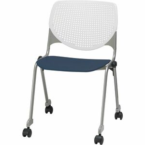 KFI+Stacking+Chair+-+Navy%2C+White+-+1+Each