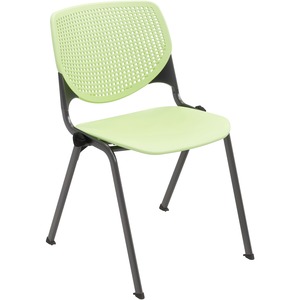 KFI+Stacking+Chair+-+Lime+Green+Polypropylene+Seat+-+Lime+Green+Polypropylene+Back+-+Steel+Frame+-+Four-legged+Base+-+1+Each