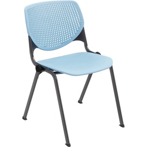 KFI+Stacking+Chair+-+Sky+Blue+Polypropylene+Seat+-+Sky+Blue+Polypropylene+Back+-+Steel+Frame+-+Four-legged+Base+-+1+Each