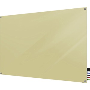 Ghent+Harmony+Dry+Erase+Board+-+36%26quot%3B+%283+ft%29+Width+x+24%26quot%3B+%282+ft%29+Height+-+Tempered+Glass+Surface+-+Beige+Back+-+Square+-+Magnetic+-+1+Each