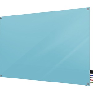 Ghent+Harmony+Dry+Erase+Board+-+48%26quot%3B+%284+ft%29+Width+x+36%26quot%3B+%283+ft%29+Height+-+Tempered+Glass+Surface+-+Blue+Back+-+Square+-+Magnetic+-+1+Each