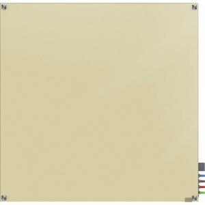 Ghent+Harmony+Dry+Erase+Board+-+48%26quot%3B+%284+ft%29+Width+x+48%26quot%3B+%284+ft%29+Height+-+Tempered+Glass+Surface+-+Beige+Back+-+Square+-+Magnetic+-+1+Each