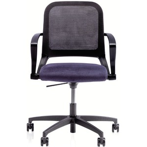 United Chair Light Task Chair With Arms - Fair Seat - Black Frame - 5-star Base - Armrest