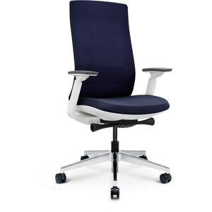Eurotech+Elevate+Chair+-+Blue+Fabric+Seat+-+Blue+Mesh+Back+-+White+Frame+-+5-star+Base+-+Armrest+-+1+Each