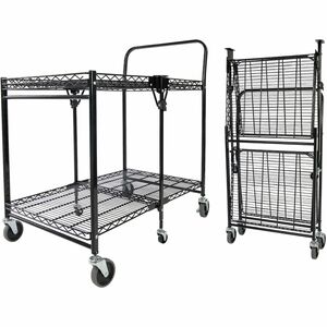 Large Folding Utility Cart with Wheels, Black