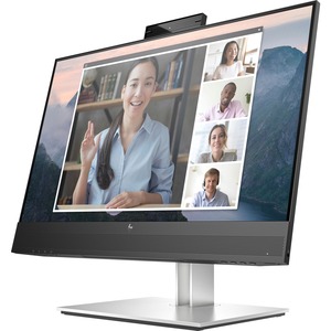 HP E24mv G4 23.8" Webcam Full HD LCD Monitor - 16:9 - Black, Silver - 24.00" (609.60 mm) Class - In-plane Switching (IPS) Technology - 1920 x 1080 - 250 cd/m - 5 ms - 60 Hz Refresh Rate - HDMI - VGA - DisplayPort - USB Hub
