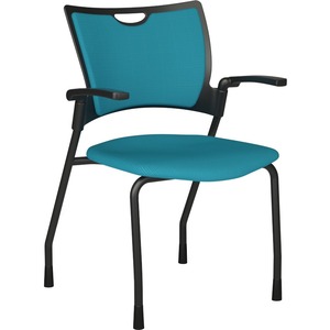 9 to 5 Seating Bella Plastic Seat Stack Chair - Latte Plastic Seat - Latte Plastic Back - Black Frame - Four-legged Base - 1 Each