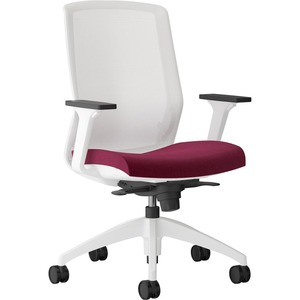 9+to+5+Seating+Neo+Task+Chair+-+Onyx+Foam%2C+Fabric+Seat+-+Gray+Back+-+5-star+Base+-+1+Each