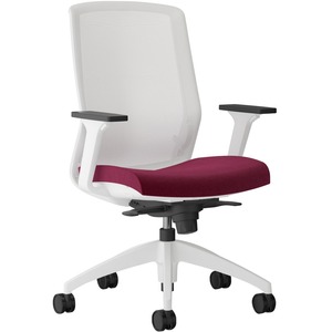 9+to+5+Seating+Neo+Task+Chair+-+Latte+Foam%2C+Fabric+Seat+-+White+Back+-+5-star+Base+-+1+Each