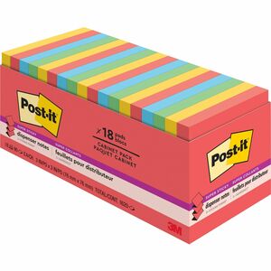 Post-it%C2%AE+Super+Sticky+Dispenser+Notes+-+Playful+Primaries+Color+Collection+-+3%26quot%3B+x+3%26quot%3B+-+Square+-+Candy+Apple+Red%2C+Blue+Paradise%2C+Sunnyside%2C+Lucky+Green+-+Paper+-+Pop-up%2C+Recyclable+-+18+%2F+Pack