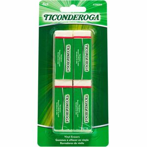 Ticonderoga+White+Erasers+-+White+-+Block+-+Vinyl+-+4+%2F+Pack+-+Soft%2C+Latex-free%2C+Smudge-free%2C+Residue-free%2C+Non-tearing%2C+Non-toxic%2C+Easy+Grip