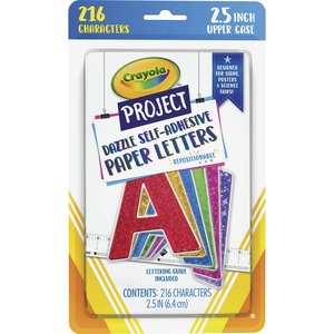 Crayola+Self-adhesive+Paper+Letters+-+Self-adhesive+-+2.50%26quot%3B+Height+-+Assorted+-+Paper+-+216+%2F+Pack