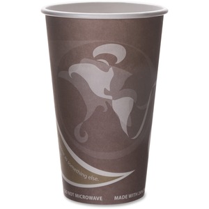 Eco-Products Evolution World PCF Hot Cups - 16 fl oz - 1000 / Carton - Multi - Polylactic Acid (PLA) - Hot Drink, Office, School, Restaurant - Recycled