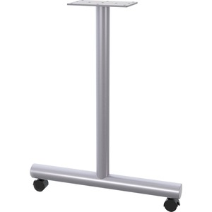 Lorell+Tabletop+Wheeled+T-Leg+Base+-+27.8%26quot%3B+%2C+2%26quot%3B+Caster+-+Material%3A+Tubular+Steel+-+Finish%3A+Gray