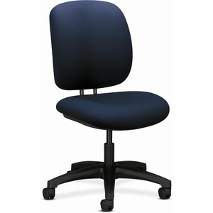 HON ComforTask Chair - Navy Polymer Seat - Navy Fabric Back - Black Frame - Low Back - Navy