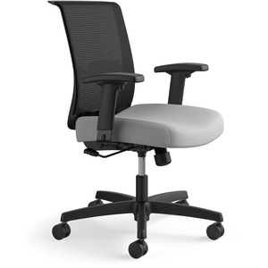 HON Convergence Chair - Frost Fabric Seat - Black Mesh Back - Black Frame - 5-star Base - Frost