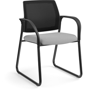 HON+Ignition+Chair+-+Frost+Seat+Color+-+Fabric+Seat+Material+-+Black+Back+Color+-+Mesh+Back+Material+-+Black+Frame+Color+-+Steel+Frame+Material+-+Sled+Base+-+Frost+-+Armrest+-+1+Each