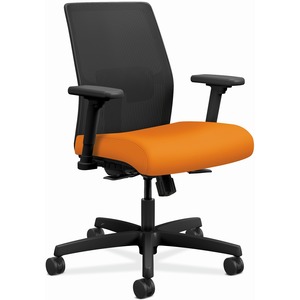 HON Ignition 2.0 Chair - Apricot Fabric Seat - Black Mesh Back - Black Frame - Apricot