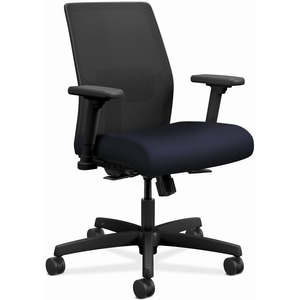 HON Ignition 2.0 Chair - Navy Fabric Seat - Black Mesh Back - Black Frame - Navy
