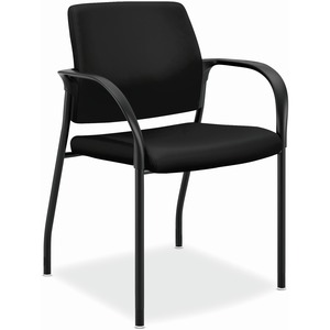 HON Ignition Chair - Black Steel Frame - Black - Armrest