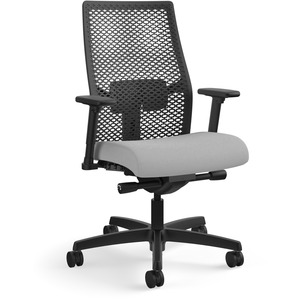 HON Ignition ReActiv Chair - Frost Fabric Seat - Black Mesh Back - Black Frame - Mid Back - Frost