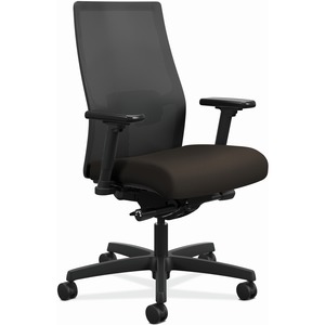 HON Ignition 2.0 Chair - Espresso Fabric Seat - Black Mesh Back - Black Frame - Mid Back - Espresso