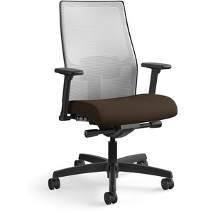 HON+Ignition+2.0+Chair+-+Espresso+Fabric+Seat+-+Fog+Mesh+Back+-+Black+Frame+-+Mid+Back+-+Espresso