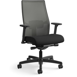 HON Ignition 2.0 Chair - Black Fabric Seat - Charcoal Mesh Back - Black Frame - Mid Back - Black