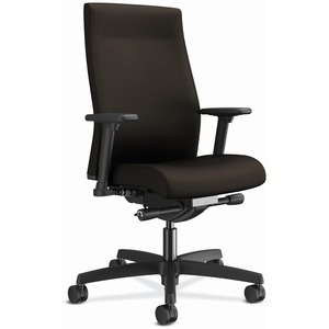 HON Ignition 2.0 Chair - Espresso Seat - Espresso Fabric Back - Black Frame - Mid Back - Espresso