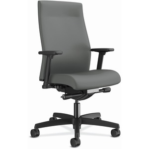 HON Ignition 2.0 Chair - Frost Seat - Frost Fabric Back - Black Frame - Mid Back - Frost