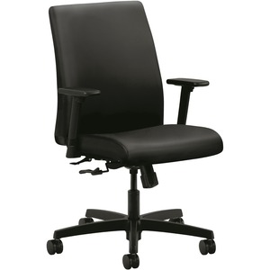 HON+Ignition+Chair+-+Black+Vinyl+Seat+-+Black+Fabric+Back+-+Black+Frame+-+Low+Back+-+Black