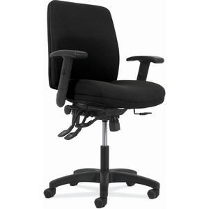 HON Network Chair - Black Fabric Seat - Black Fabric Back - Black Frame - Mid Back - Black
