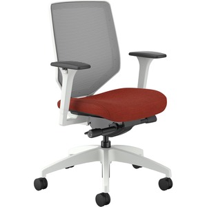 HON+Solve+Chair+-+Bittersweet+Fabric+Seat+-+Fog+Mesh+Back+-+Designer+White+Frame+-+Mid+Back+-+Bittersweet