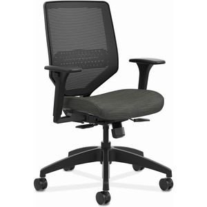HON Solve Chair - Fabric Seat - Black Mesh Back - Black Frame - Mid Back - Ink