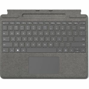 Microsoft Signature Keyboard/Cover Case for 13" Microsoft Surface Pro 8, Surface Pro X, Surface Pro 9 Stylus, Tablet - Platinum - Alcantara Exterior Material - 8.90" (226.06 mm) Height x 11.38" (289.05 mm) Width x 0.19" (4.83 mm) Depth - 1 Pack