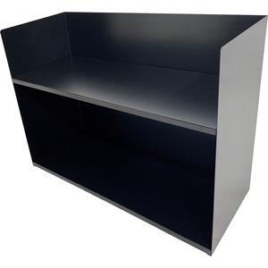 Huron+2-tier+Book+Rack+-+2+Compartment%28s%29+-+2+Tier%28s%29+-+Horizontal+-+20%26quot%3B+Height+x+29%26quot%3B+Width+x+10.25%26quot%3B+Depth+-+Durable+-+Black+-+Steel+-+1+Each
