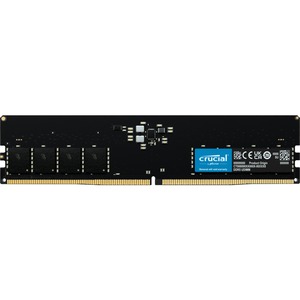 Crucial 32GB DDR5 SDRAM Memory Module - For Motherboard, Desktop PC - 32 GB (1 x 32GB) - DDR5-4800/PC5-38400 DDR5 SDRAM - 4800 MHz Single-rank Memory - CL40 - 1.10 V - On-die ECC - Unbuffered - 288-pin - DIMM - Lifetime Warranty